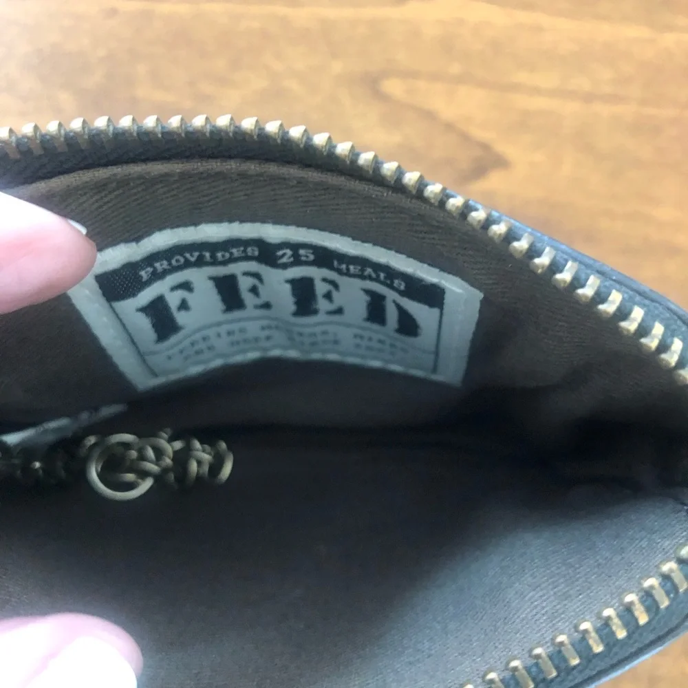FEED - LEATHER MINI WALLET + BLACK